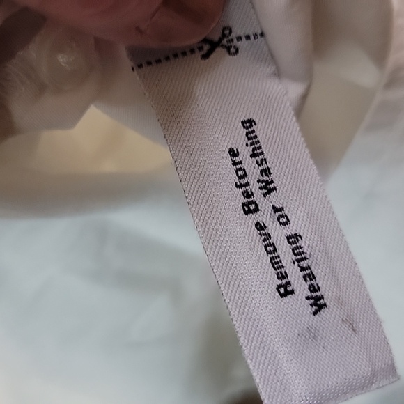 J. Crew White Blouse with Black Labels NWOT - Picture 8 of 9